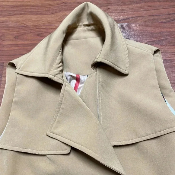 Burberry style Sleeveless Trench coat size M/L - Picture 8 of 9